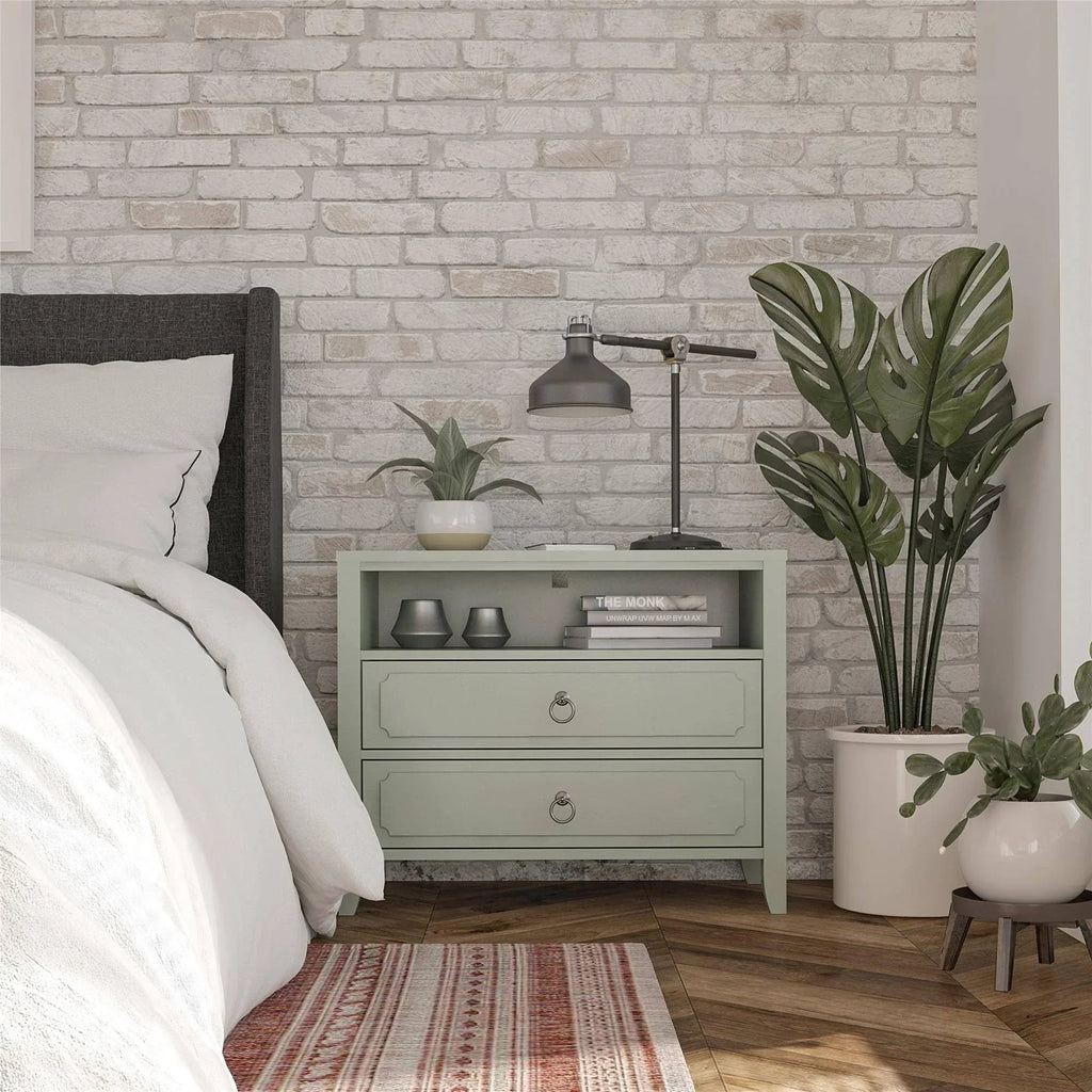 Drawer Nightstand, Green - image 3