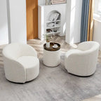 Set of 2 KINWELL 34-Inch Wide Upholstered Swivel Barrel Chairs - image 16