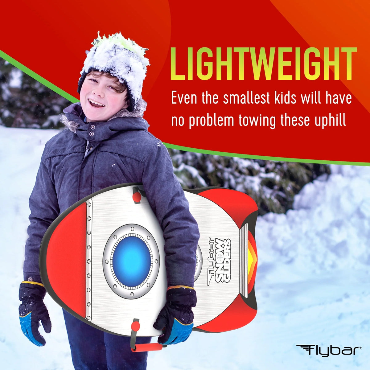 Flybar Kids 36' Rocket Foam Toboggan Snow Sled for Kids with Slick Bottom for Kids, Ages 6+ - image 6