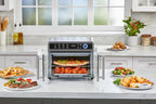 Crisp 'N Bake Air Fryer Toaster Oven Combo, 12 in 1 Countertop Convection Oven Cooks Food Fast, Fits a Whole Pizza or 6 Toast Slices, French Doors with Stainless Steel Finish - image 3
