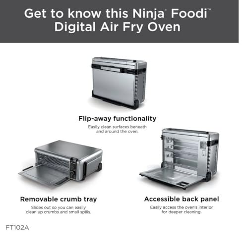 Ninja Foodi 9 in 1 Digital Air Fry Oven, Convection Oven, Toaster, Air Fryer with Flip Away Storage, Air Roast, Bake, Broil, Dehydrate, Reheat, Stainless Steel (102A) : Home & Kitchen - image 6