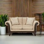 Roundhill Furniture Hernen Carved Wooden Frame Loveseat - image 7
