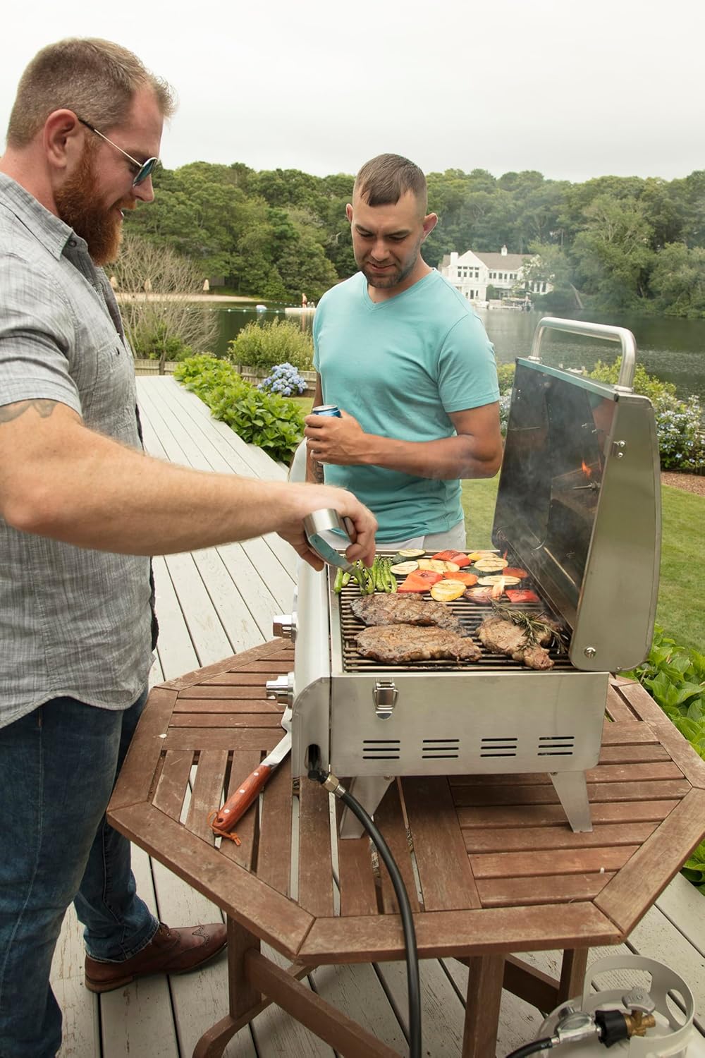 Cuisinart Chef's Style Tabletop Portable Propane Grill, 20,000 BTU Stainless Steel 2-Burner - image 11