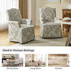 Set of 2 Alethea Upholstered Dining Chairs with Slipcovers and Solid Wood Legs by HULALA HOME - image 17
