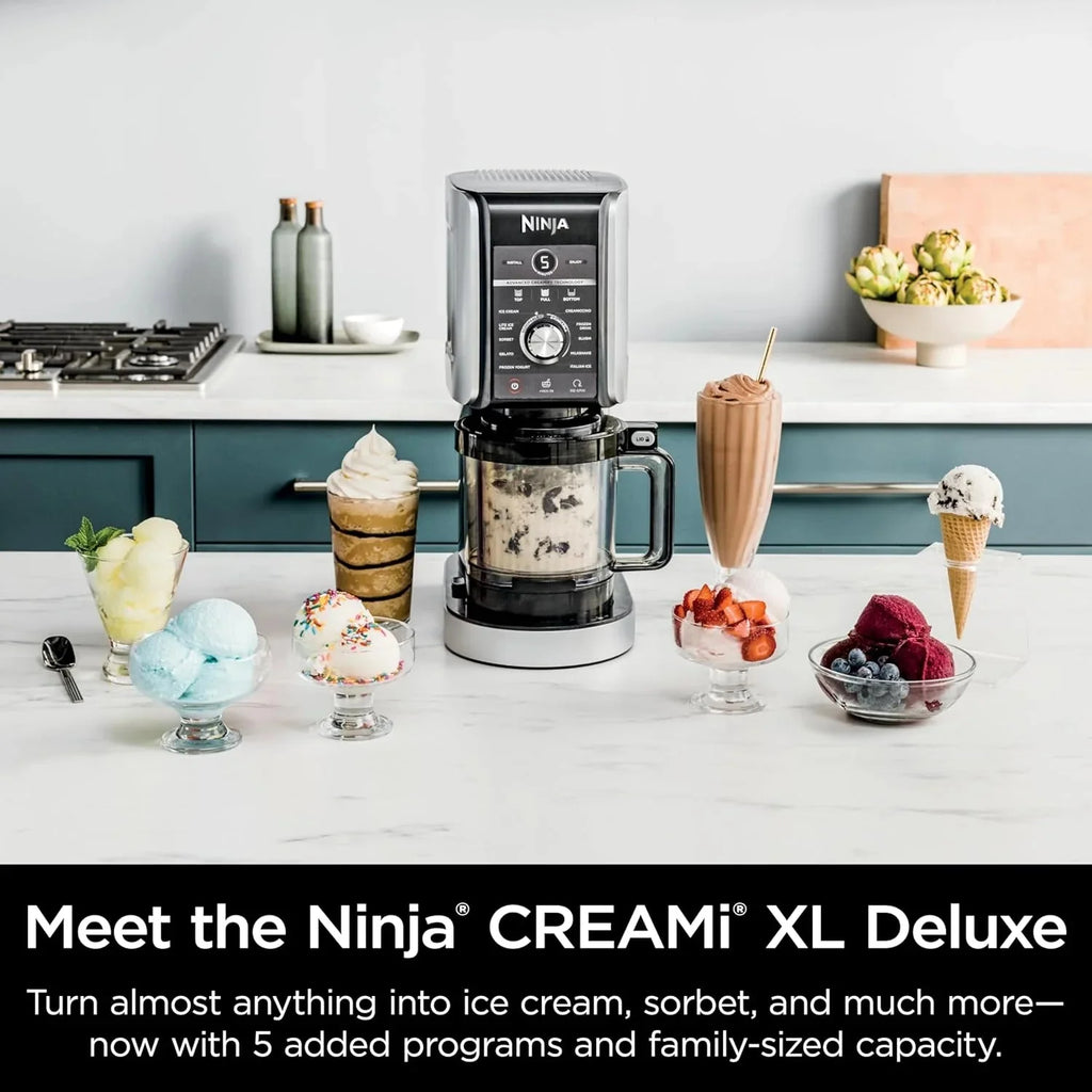 Ninja NC301 CREAMi Ice Cream Maker, for Gelato, Mix-ins, Milkshakes, Sorbet, Smoothie Bowls & More, 7 One-Touch Programs, with (2) Pint Containers & Lids, Compact Size, Perfect for Kids, Silver - image 19