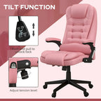 HOMCOM High Back Massage Office Chair with 6 Vibration Points and Heated Recline - PU Leather Computer Chair - image 6