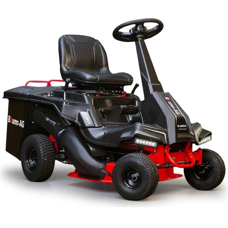BAUMR-AG 24′′ Ride On Lawn Mower, Lithium Electric Start System, 6HP 224cc, 5 Cut Heights, Catcher and Mulch Kit - image 1