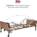 Fully electric hospital bed set, foam mattress, half side rails - image 4