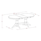 East West Furniture 7-Piece Oval Dining Set - Espresso Wooden Table with 6 Matching Chairs (Customizable Seat Options) - image 6