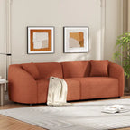 87.5 Boucle Curved 3-Seater Sofa with Sculptural Ergonomics - image 13