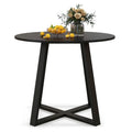 Gymax 36-Inch Round Solid Wood Dining Table for 4 with Pedestal Base - image 2