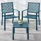 Best Choice Products 3-Piece Stackable Steel Outdoor Conversation Bistro Set, Patio Chat Furniture w/ 2 Chairs, Table- Black - image 51