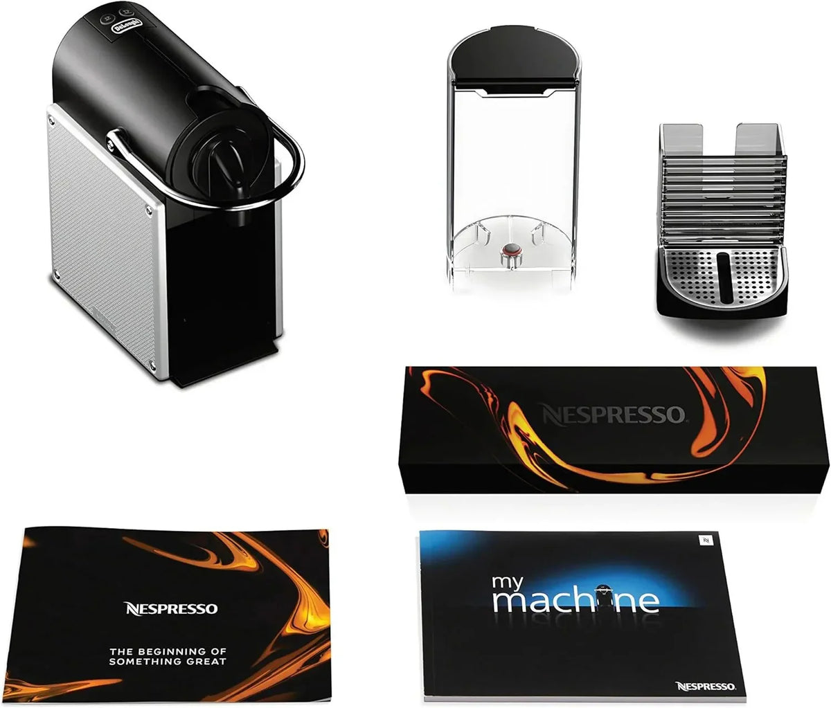 Nespresso Pixie espresso machine by DeLonghi, 19-bar pump, compact aluminum design, silver, 1100 ml - image 4