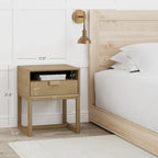 Nathan James Luke Wooden End Table with Storage Drawer and Open Cubby - image 8
