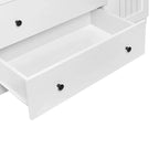 Freestanding 4-Door Wardrobe Armoire with 2 Drawers and Hanging Rods for Clothes Storage - image 8