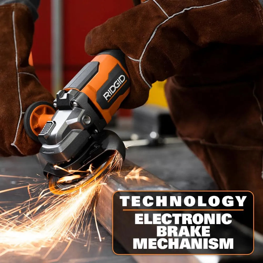 18V Brushless Cordless 4-1/2 in. Paddle Angle Grinder with (2) 4.0 Ah Batteries, Charger, and Bag -AC93044SBN - image 6