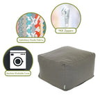 Majestic Home Goods Indoor Wales Poly/Linen Ottoman Pouf - 27" L x 27" W x 17" H - image 13