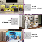 Modern Modular TV Stand with LED Lighting & Open Storage - image 9