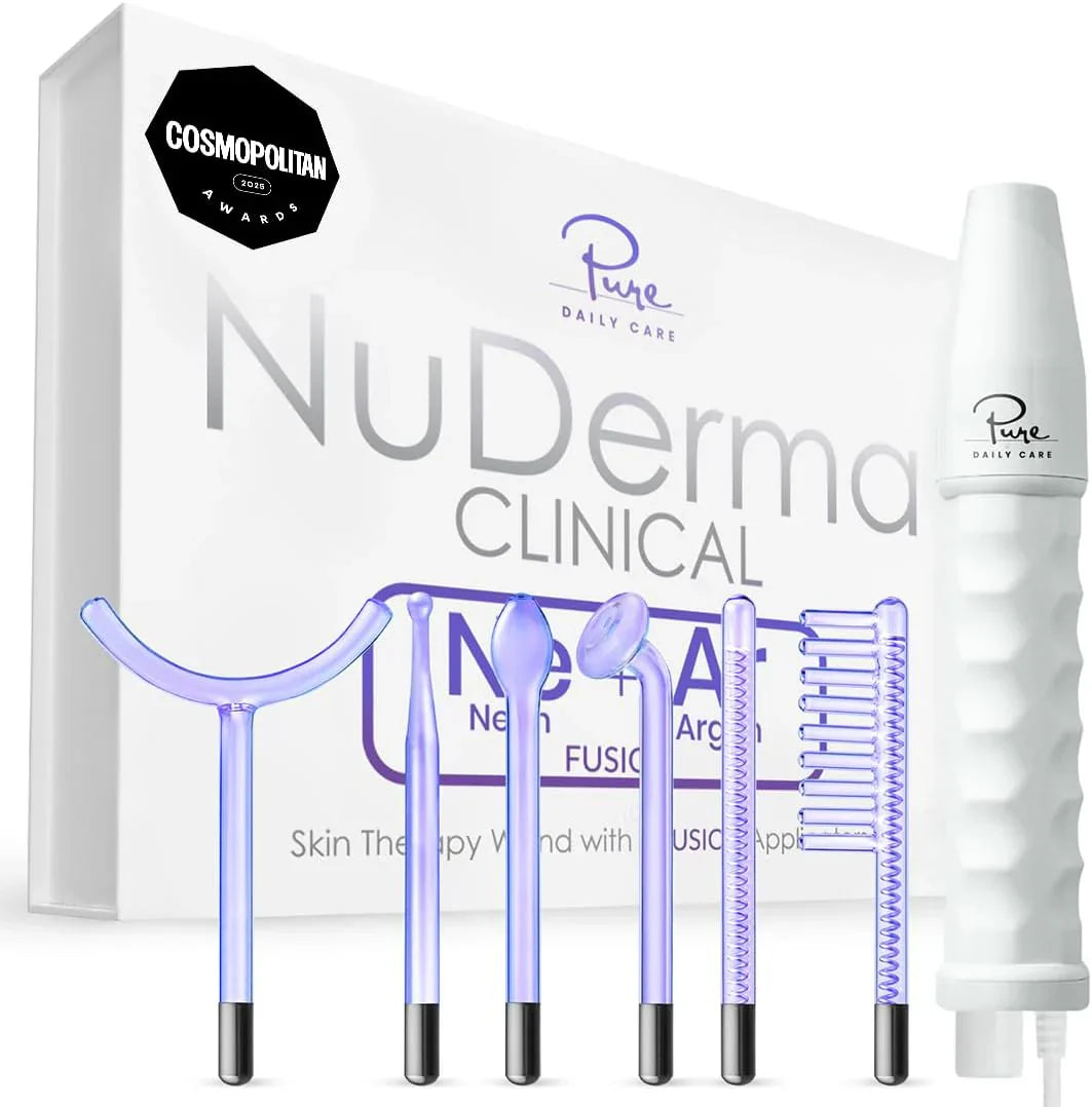 Pure Daily Care NuDerma Clinical Portable Skin Therapy Wand, Machine with 6 Fusion Neon - image 2