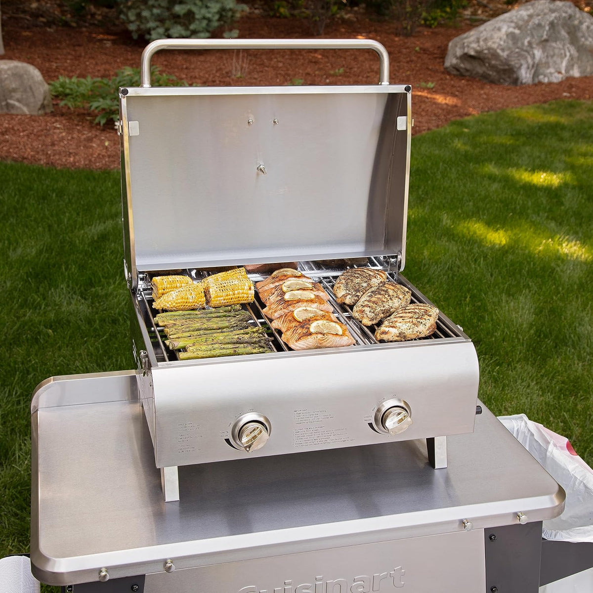 Cuisinart Chef's Style Tabletop Portable Propane Grill, 20,000 BTU Stainless Steel 2-Burner - image 12
