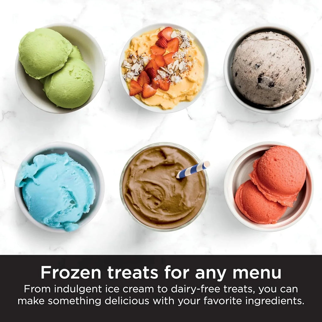 Ninja NC301 CREAMi Ice Cream Maker, for Gelato, Mix-ins, Milkshakes, Sorbet, Smoothie Bowls & More, 7 One-Touch Programs, with (2) Pint Containers & Lids, Compact Size, Perfect for Kids, Silver - image 6