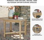 Signature Design by Ashley Clare View Coastal Outdoor Patio Eucalyptus Sofa with Cushions, Beige - image 80