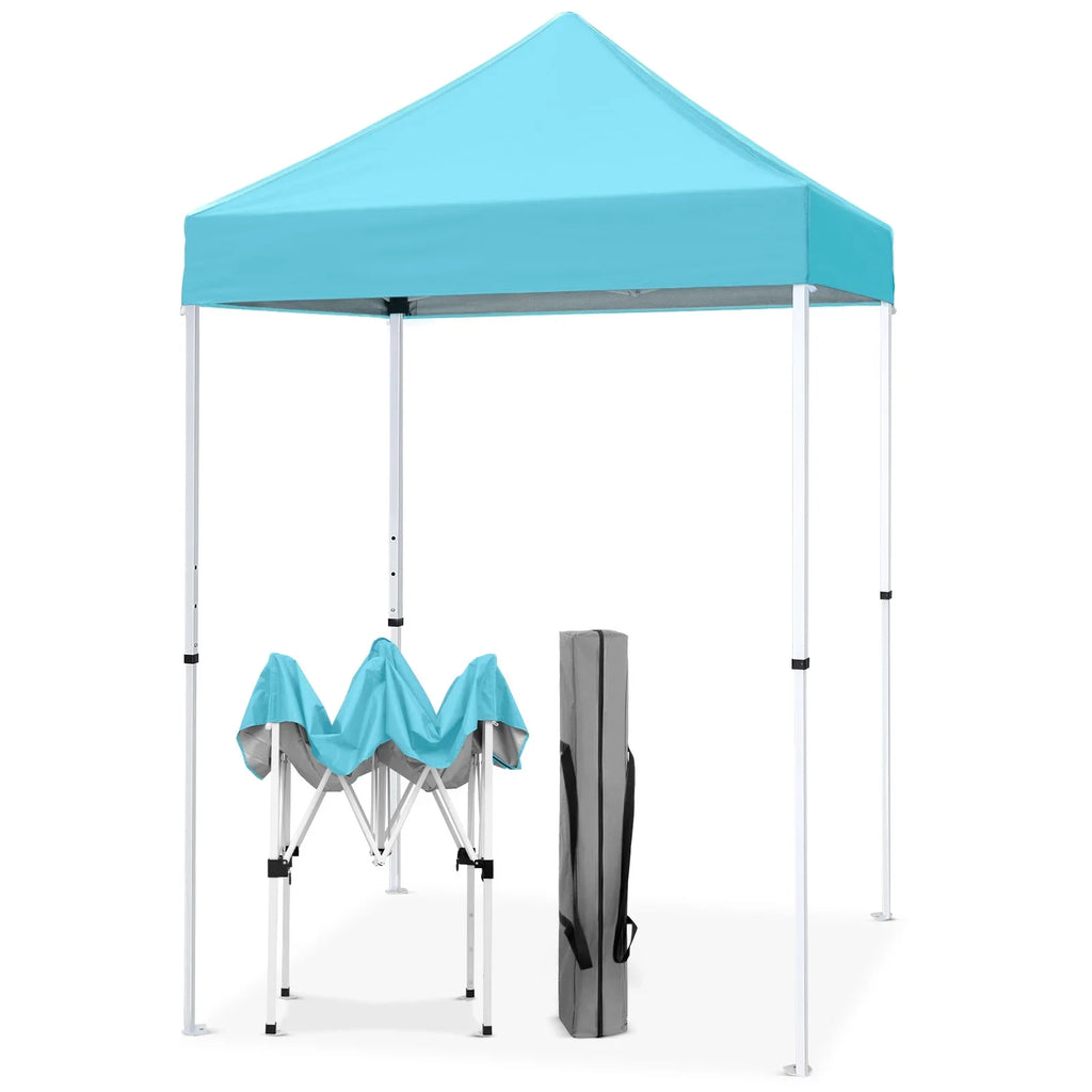 EAGLE PEAK 5x5 Pop up Canopy Tent Instant Outdoor Canopy Easy Set - up Straight Leg Folding Shelter（blue） - image 157