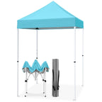 EAGLE PEAK 5x5 Pop up Canopy Tent Instant Outdoor Canopy Easy Set - up Straight Leg Folding Shelter（blue） - image 157