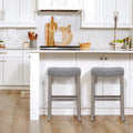 Set of 2 Jameson Gray Upholstered Polyester 29-Inch Bar Stools - image 1