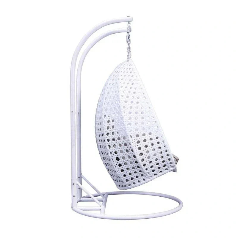 LeisureMod 2 Person Hanging Egg Chair with Stand - Outdoor/Indoor Rattan Wicker Patio Swing Hammock Lounger with Cushions - image 38