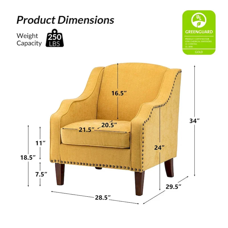 Set of 2 Lucretius Armchairs with Nailhead Trim by HULALA HOME - image 16