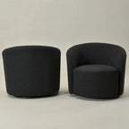 Set of 2 KINWELL 34-Inch Wide Upholstered Swivel Barrel Chairs - image 24
