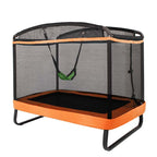 6 FT Kids Trampoline with Swing & Safety Fence, ASTM Approved Toddler Rectangle Trampoline for 3-8 Year Old - image 5