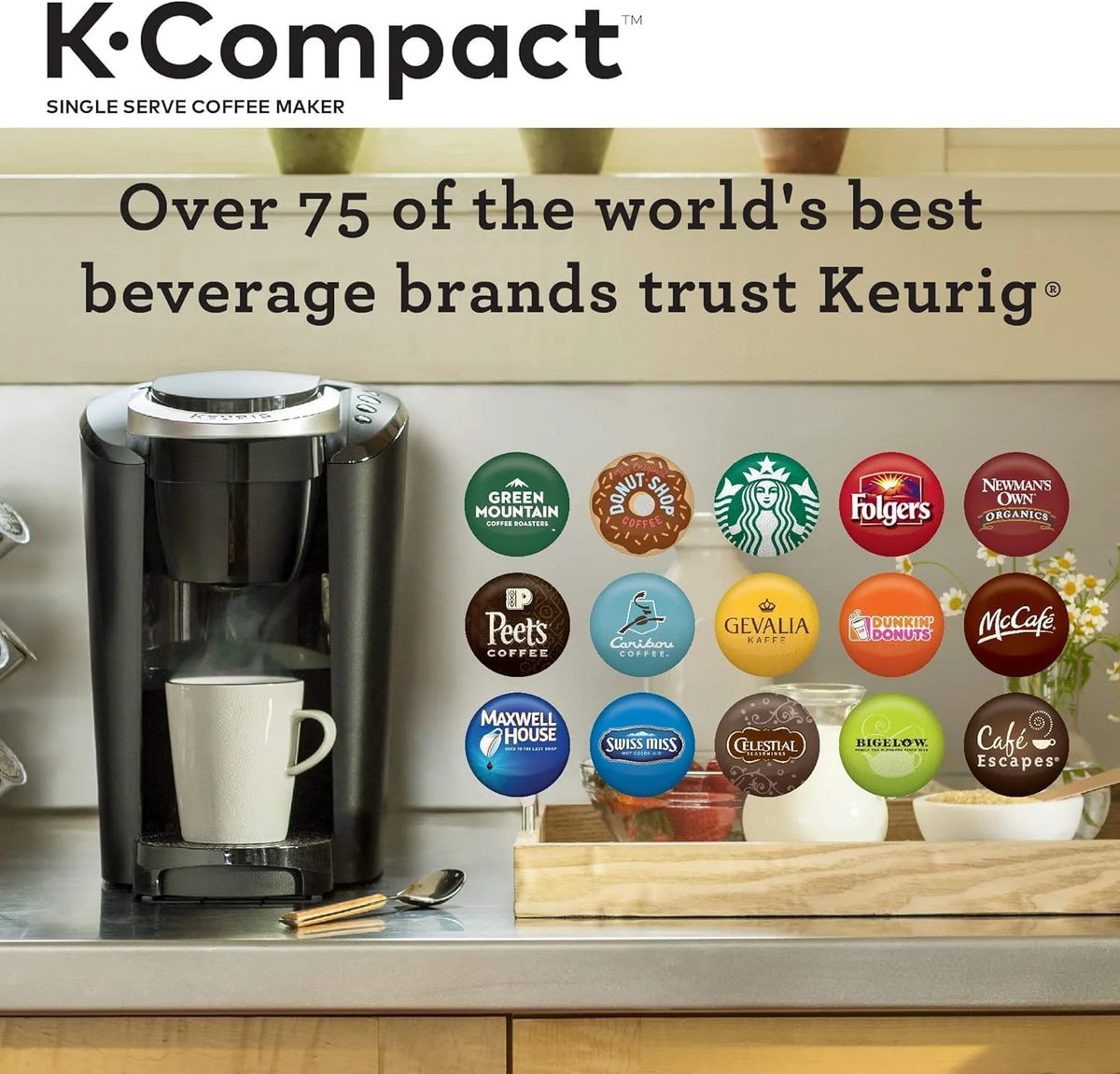 Single-Serve K-Cup Pod Coffee Maker, Black, 2.3 - image 8