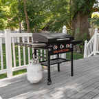 28 Inch Blackstone Griddle 2080 with Hood XL Griddle Original 3-Burner Outdoor Flat Top Grill, with Blackstone Griddle Accessories, Seasoning, and Wholesalehome Gloves and Cloth - image 5