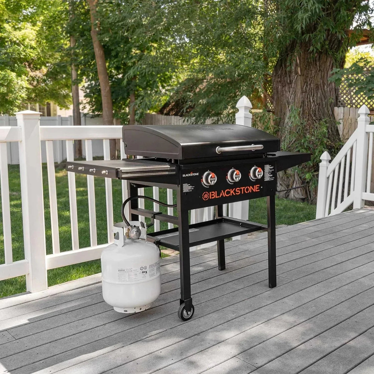 28 Inch Blackstone Griddle 2080 with Hood XL Griddle Original 3-Burner Outdoor Flat Top Grill, with Blackstone Griddle Accessories, Seasoning, and Wholesalehome Gloves and Cloth - image 5