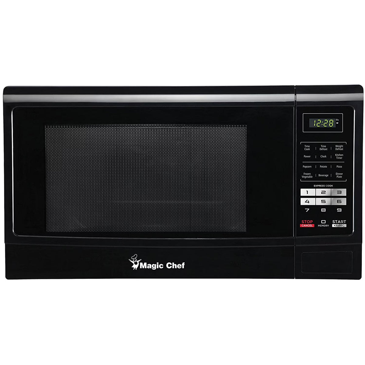 Magic Chef 1.6 Cu. ft. 1100W Countertop Microwave Oven with Push-Button Door in Black, New - image 1