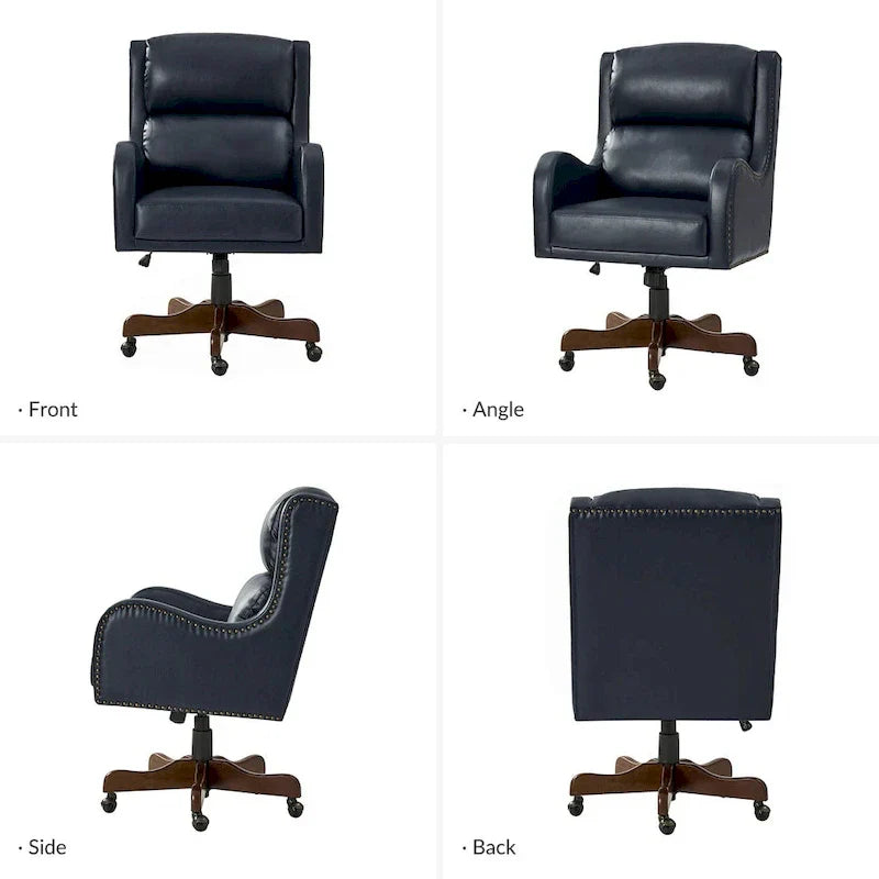 HULALA HOME Pete Adjustable Height Faux Leather Swivel Executive Chair with Tilt Mechanism - image 33