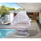 LeisureMod 2 Person Hanging Egg Chair with Stand - Outdoor/Indoor Rattan Wicker Patio Swing Hammock Lounger with Cushions - image 33
