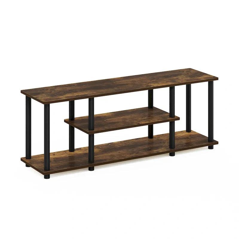 Furinno Turn-N-Tube Tool-Free 3D 3-Tier TV Stand for Entertainment - image 2