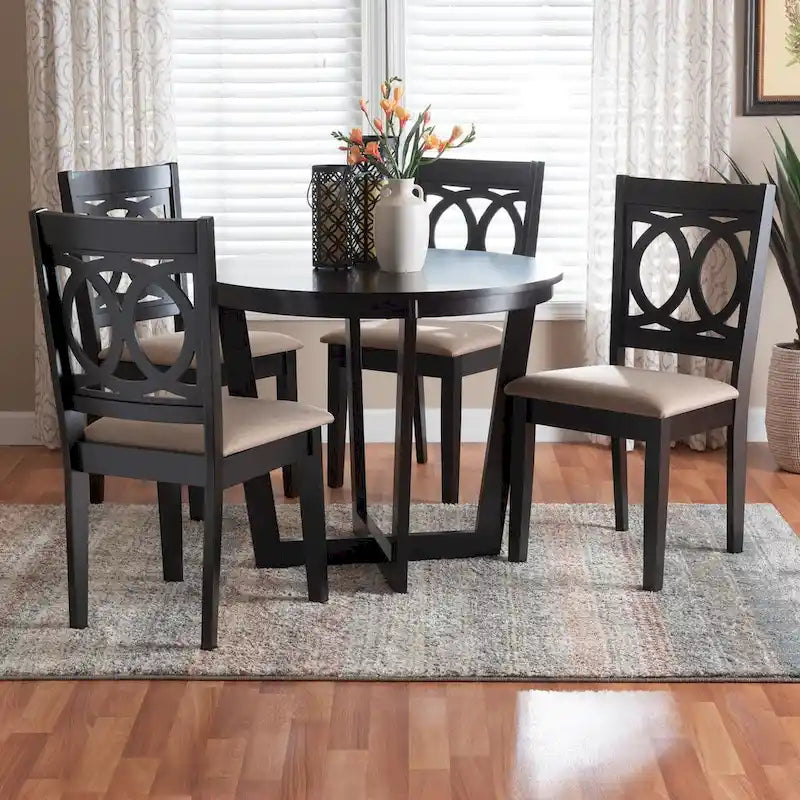 Kara Contemporary 5-Piece Wooden Dining Set - image 11