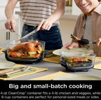 Ninja Crispi 5 in 1 Portable Glass Air Fryer Cooking System Small and large batch containers - image 5