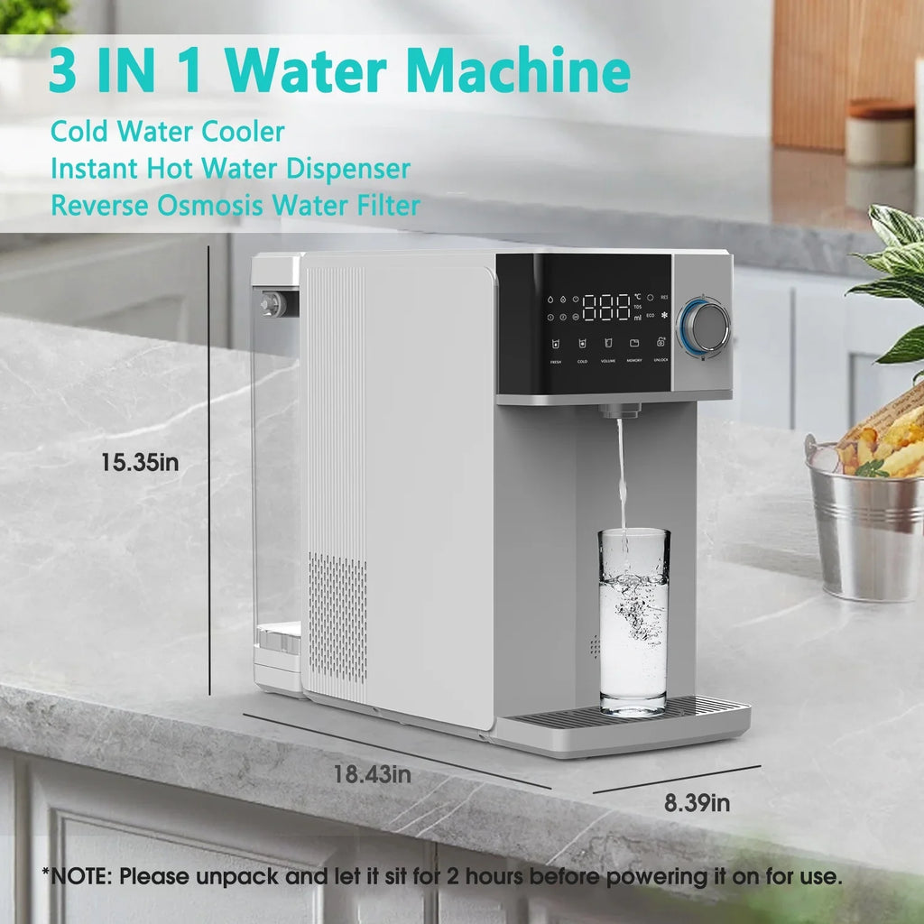 IKT Countertop Hot and Cold Reverse Osmosis Water Dispenser Cooler, Fast Heating, Adjustable Temperature, Dispensing Volume Options - image 7