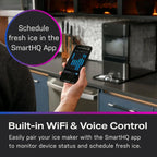 Countertop Nugget Ice Maker with Side Tank / Ice Machine with WiFi Connectivity / Smart Home Kitchen Essentials / Stainless Steel - image 27