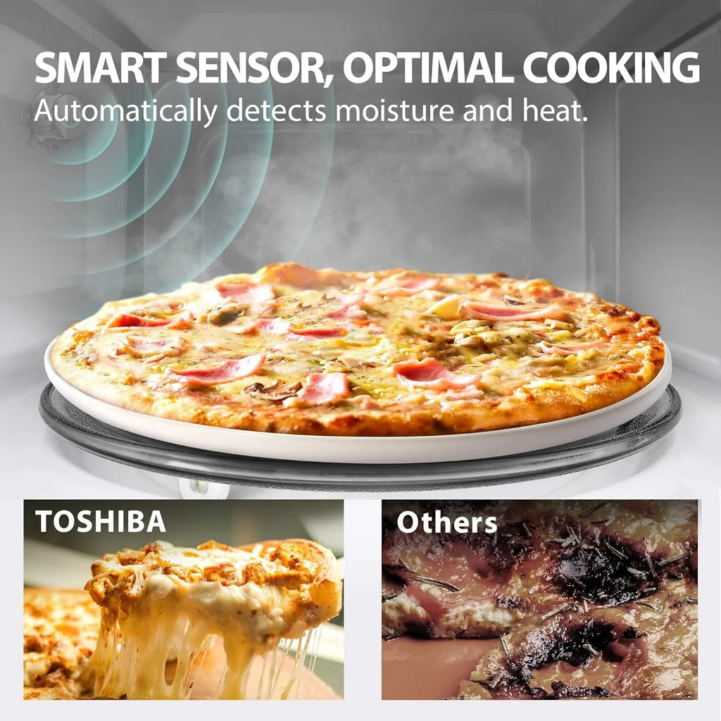 TOSHIBA 4-in-1 ML-EC42P(SS) Countertop Microwave Oven, Smart Sensor, Convection, Air Fryer Combo, Mute Function, Position Memory 13.6" Turntable, 1.5 Cu Ft, 1000W, Silver - image 2