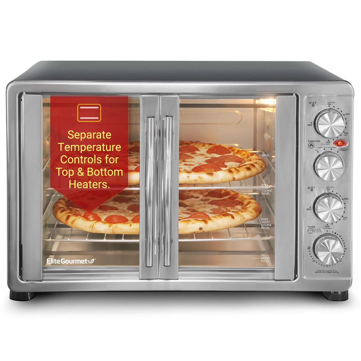 Elite Gourmet 47.5Qt, 18-Slice Convection Oven 4-Control Knobs - image 1