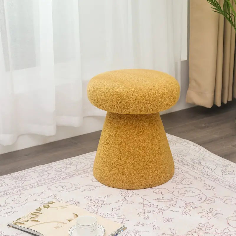Adeco Large Soft Mushroom Ottoman - Versatile Foot Stool for Living Room and Bedroom - image 22