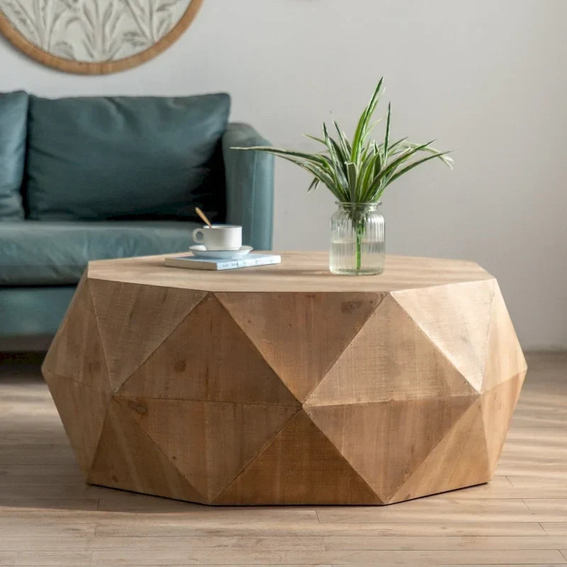 38-Inch Three-Dimensional Embossed Retro American Coffee Table - image 1