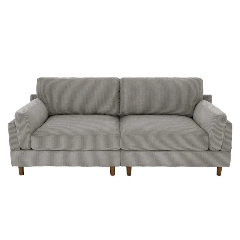 90-Inch Oversized Corduroy Sofa for Living Room with Reversible Cushions - image 34
