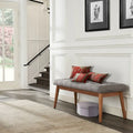 Crosley Landon Acorn Upholstered Bench - 43.25" W x 16" D x 16.88" H - image 1